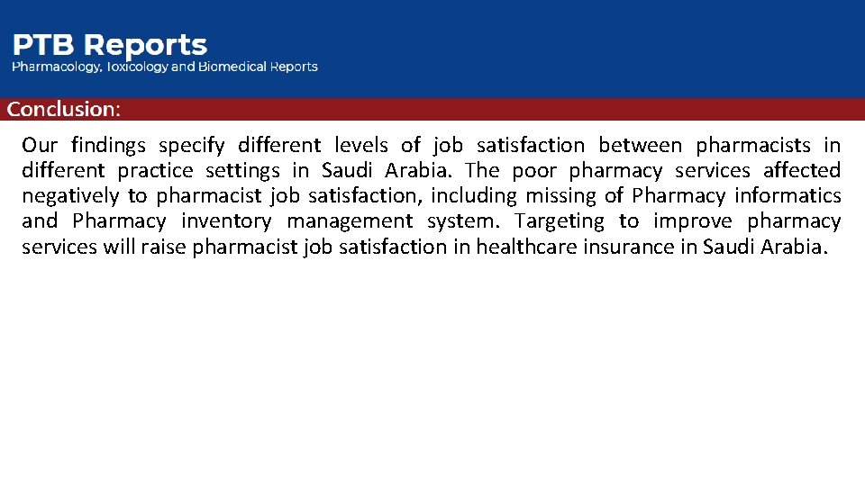 Our findings specify different levels of job satisfaction between pharmacists in different practice settings