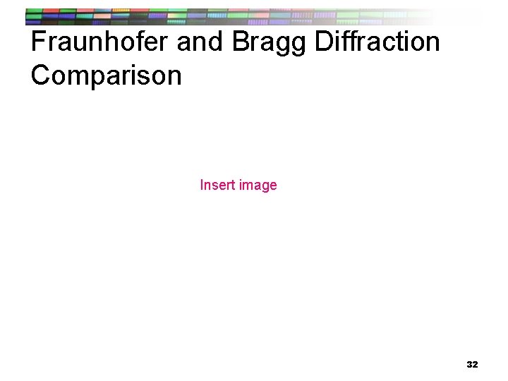 Fraunhofer and Bragg Diffraction Comparison Insert image 32 