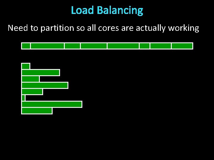 Load Balancing Need to partition so all cores are actually working 