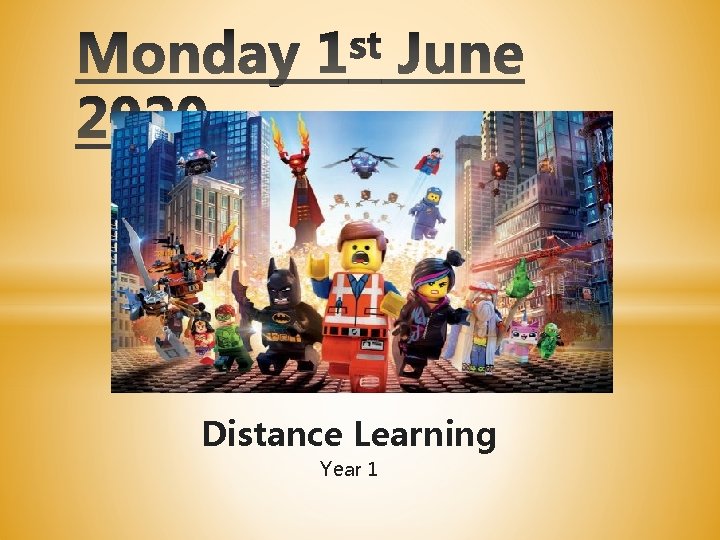 Distance Learning Year 1 