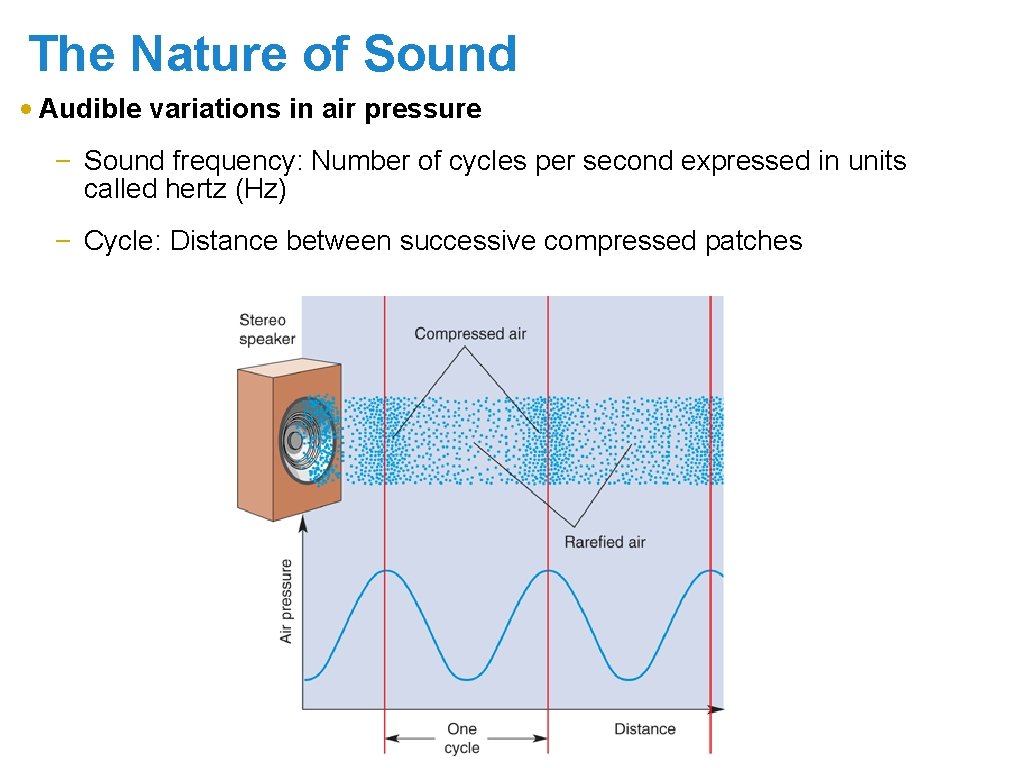 The Nature of Sound • Audible variations in air pressure – Sound frequency: Number