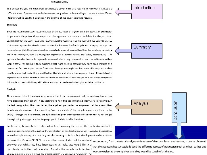 Introduction Analysis Conclusion Summary 