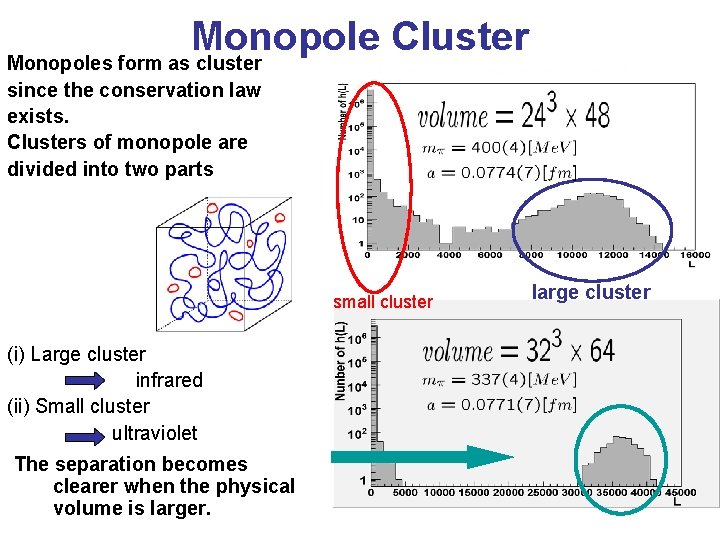 Monopole Cluster Monopoles form as cluster since the conservation law exists. Clusters of monopole