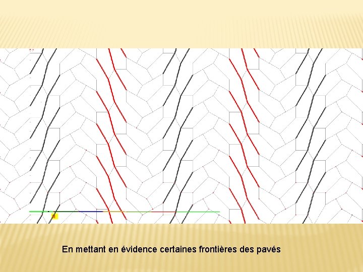 En mettant en évidence certaines frontières des pavés 