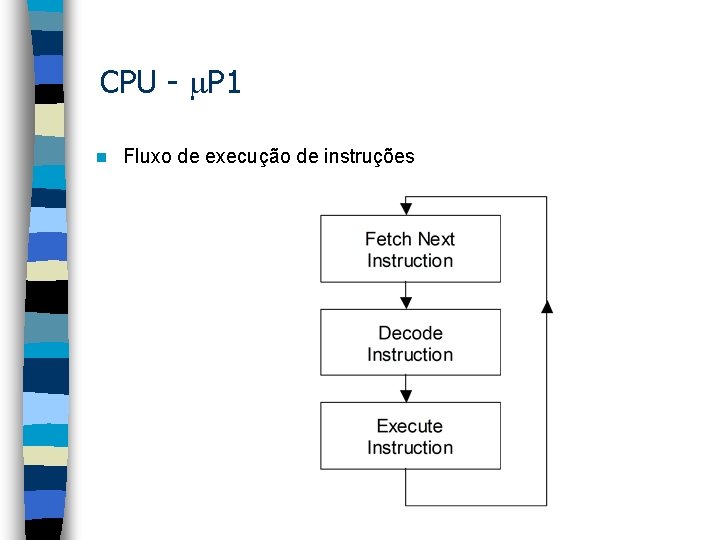 CPU - P 1 n Fluxo de execução de instruções 