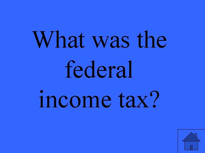 What was the federal income tax? 