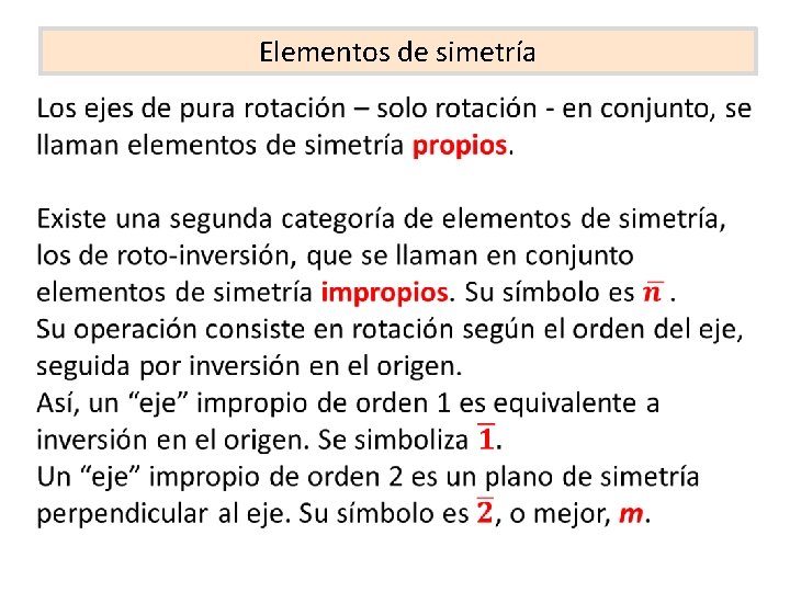 Elementos de simetría 