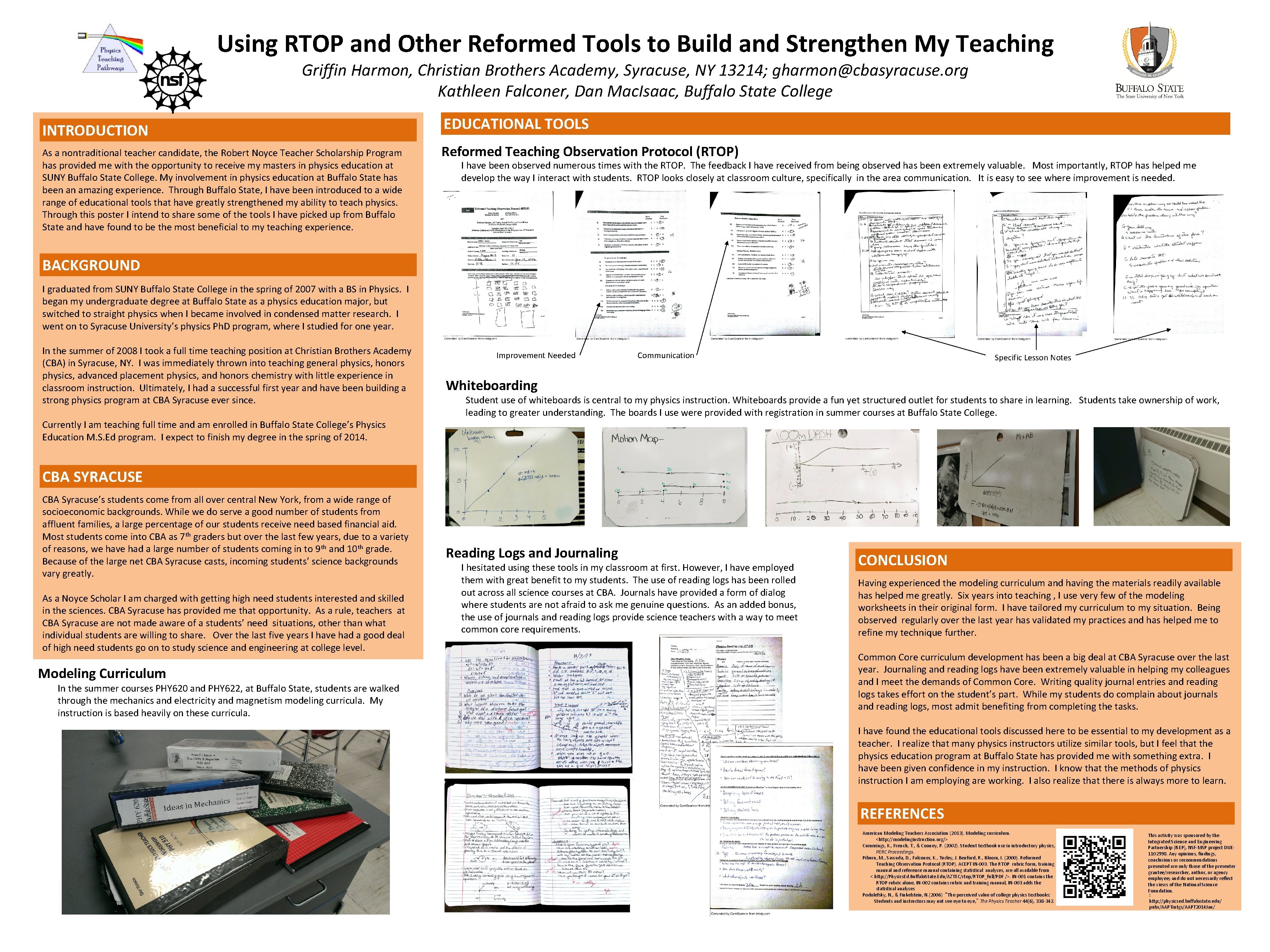 Using RTOP and Other Reformed Tools to Build and Strengthen My Teaching Griffin Harmon,