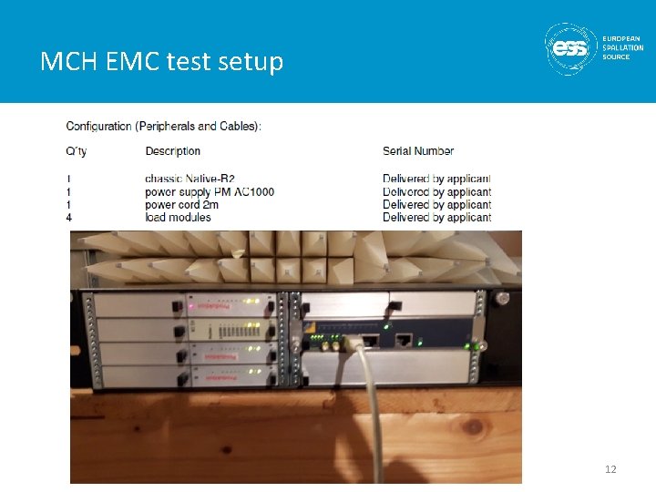 MCH EMC test setup 12 