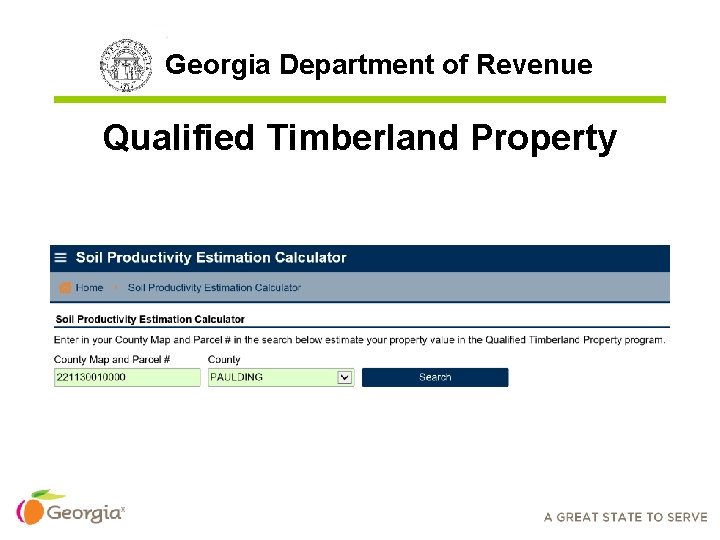 Georgia Department of Revenue Qualified Timberland Property 