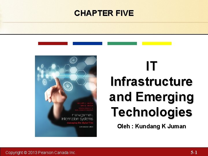 CHAPTER FIVE IT Infrastructure and Emerging Technologies Oleh : Kundang K Juman Copyright ©