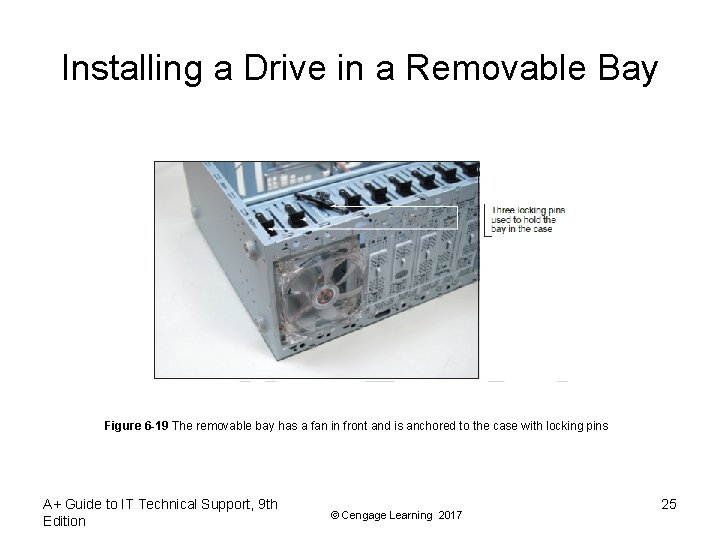 Installing a Drive in a Removable Bay Figure 6 -19 The removable bay has