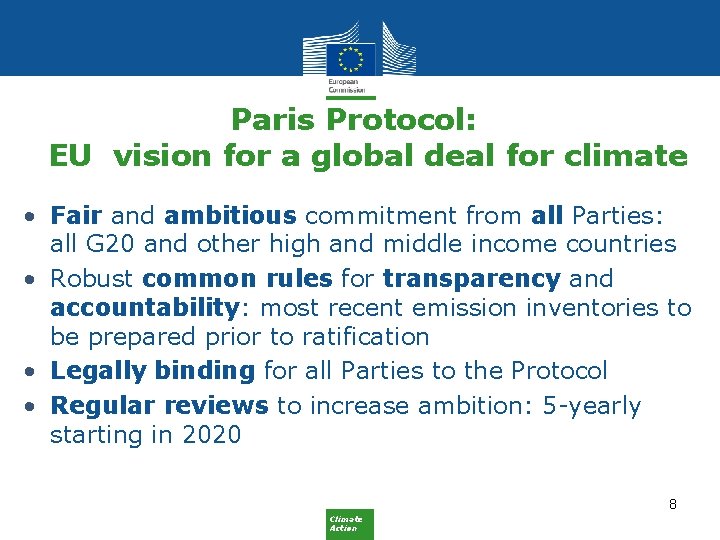 Paris Protocol: EU vision for a global deal for climate • Fair and ambitious