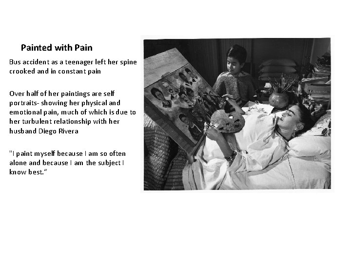 Painted with Pain Bus accident as a teenager left her spine crooked and in