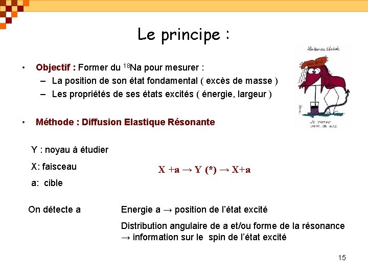 Le principe : • Objectif : Former du 18 Na pour mesurer : –