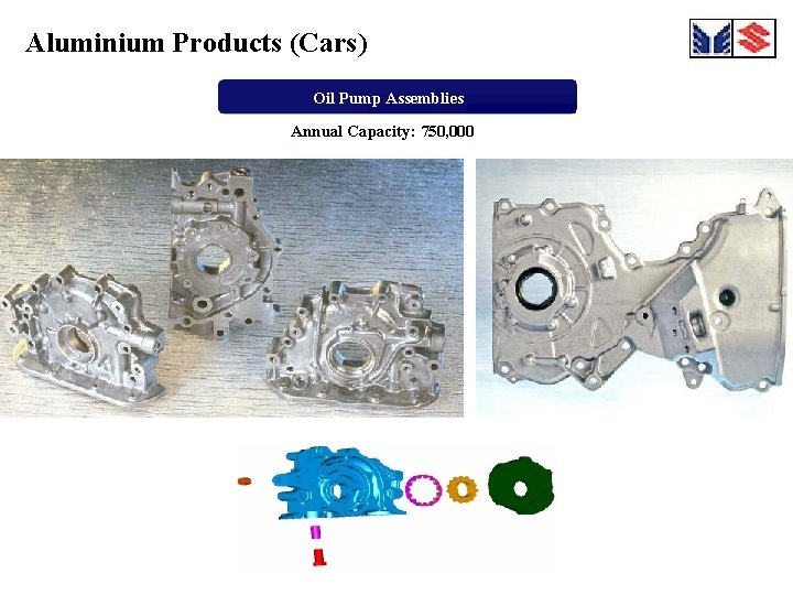 Aluminium Products (Cars) Oil Pump Assemblies Annual Capacity: 750, 000 