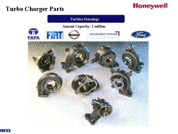Turbo Charger Parts Turbine Housings Annual Capacity: 1 million 