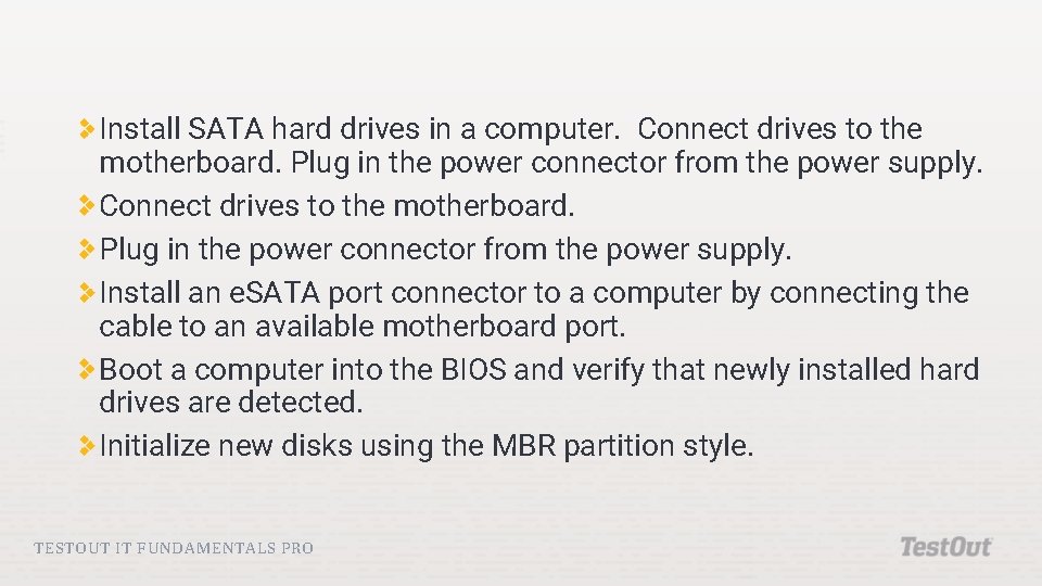 Install SATA hard drives in a computer. Connect drives to the motherboard. Plug in Install SATA hard drives in a computer. Connect drives to the motherboard. Plug in