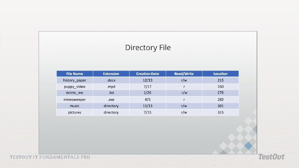 TESTOUT IT FUNDAMENTALS PRO TESTOUT IT FUNDAMENTALS PRO