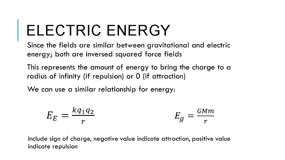 ELECTRIC ENERGY 