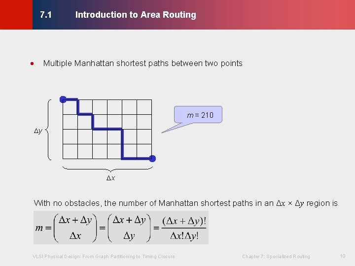 Introduction to Area Routing © KLMH 7. 1 · Multiple Manhattan shortest paths between