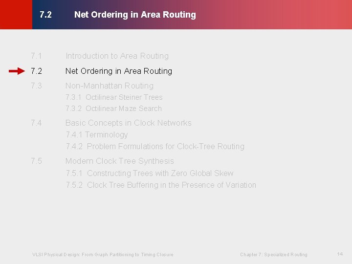 Net Ordering in Area Routing © KLMH 7. 2 7. 1 Introduction to Area