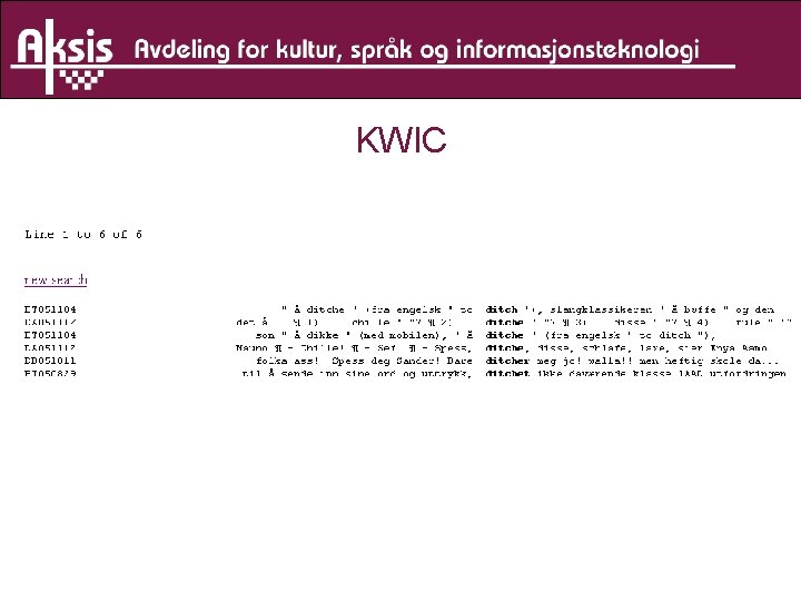 KWIC 