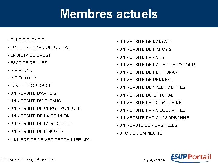 Membres actuels • E. H. E. S. S. PARIS • UNIVERSITE DE NANCY 1