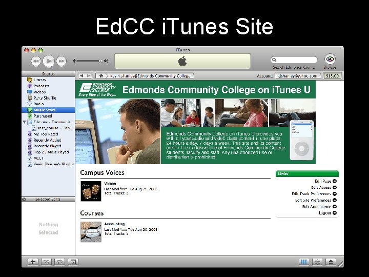 Ed. CC i. Tunes Site 