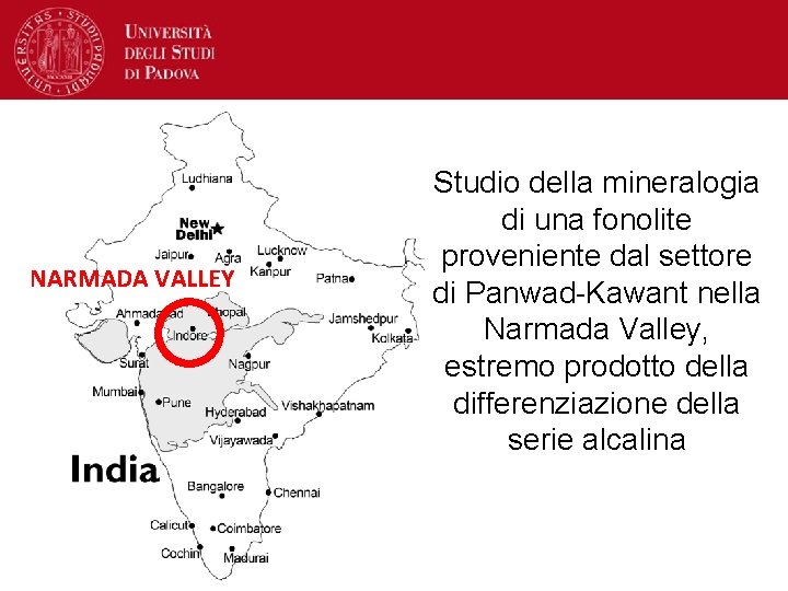 NARMADA VALLEY Studio della mineralogia di una fonolite proveniente dal settore di Panwad-Kawant nella