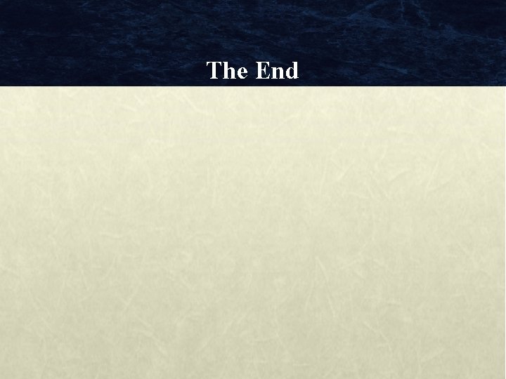 The End 