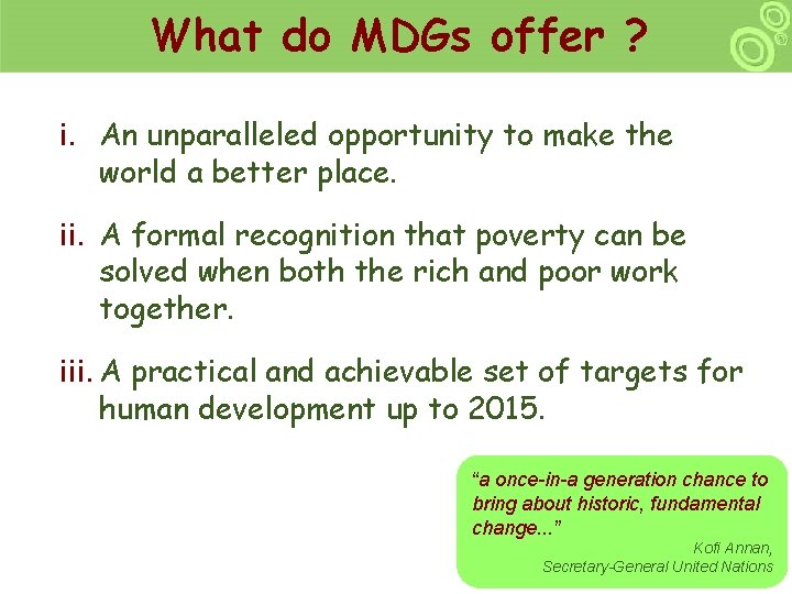 Linking Millennium Development Goals MDGs with biodiversity conservation