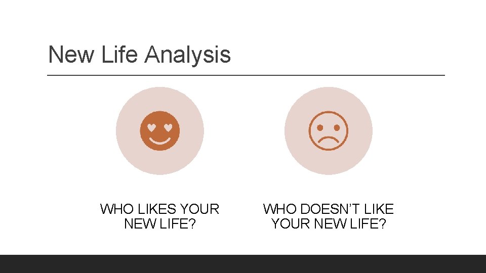 New Life Analysis WHO LIKES YOUR NEW LIFE? WHO DOESN’T LIKE YOUR NEW LIFE?