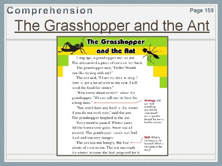 Page 159 The Grasshopper and the Ant 