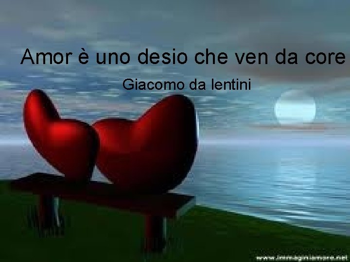 Amor uno desio che ven da core Giacomo
