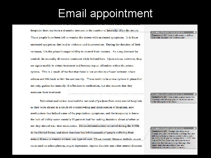 Email appointment 