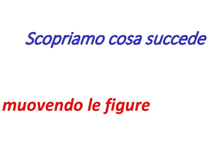 Scopriamo cosa succede muovendo le figure 