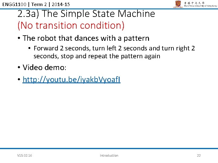 ENGG 1100 | Term 2 | 2014 -15 2. 3 a) The Simple State