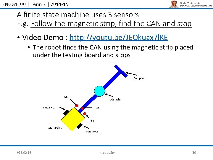 ENGG 1100 | Term 2 | 2014 -15 A finite state machine uses 3