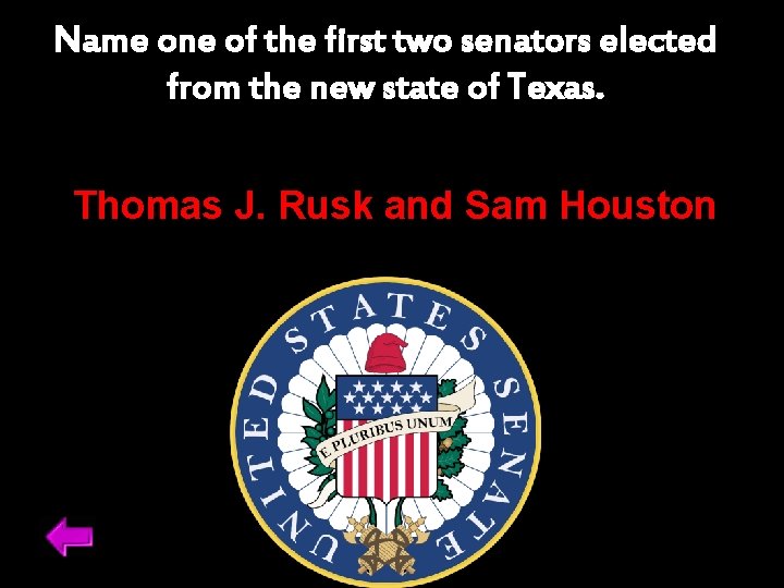 Name one of the first two senators elected from the new state of Texas.
