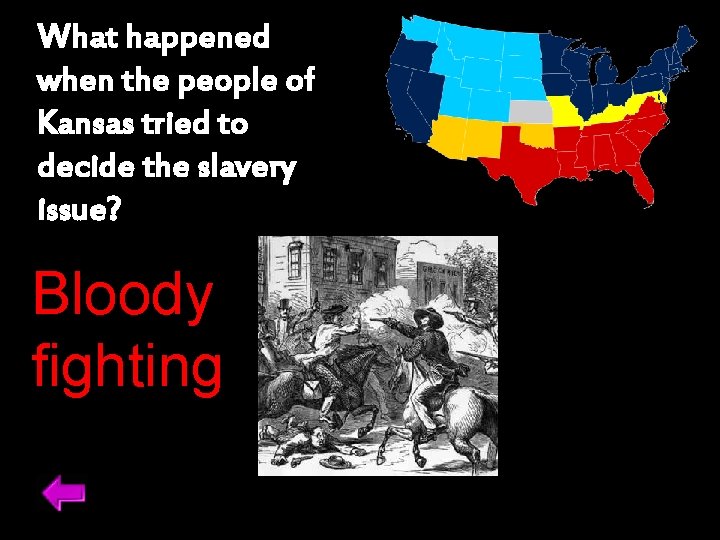 What happened when the people of Kansas tried to decide the slavery issue? Bloody