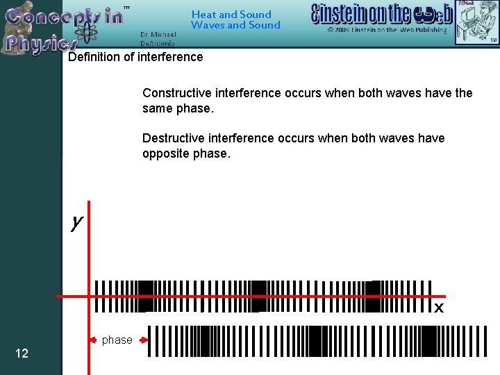 Heat and Sound Waves and Sound Definition of interference Constructive interference occurs when both