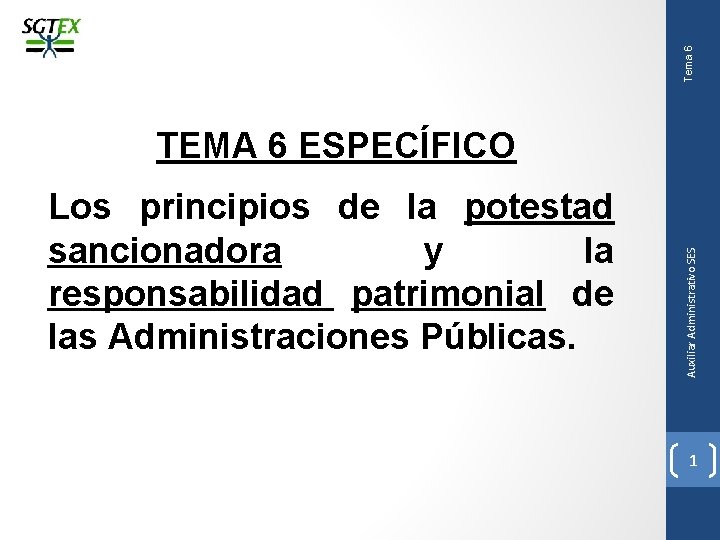 Tema 6 Los principios de la potestad sancionadora y la responsabilidad patrimonial de las