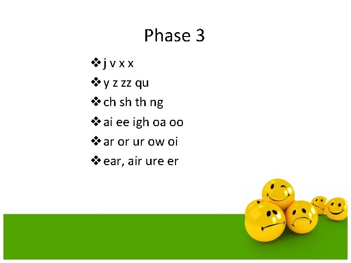 Phase 3 vj v x x v y z zz qu v ch sh