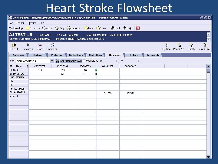 Heart Stroke Flowsheet 