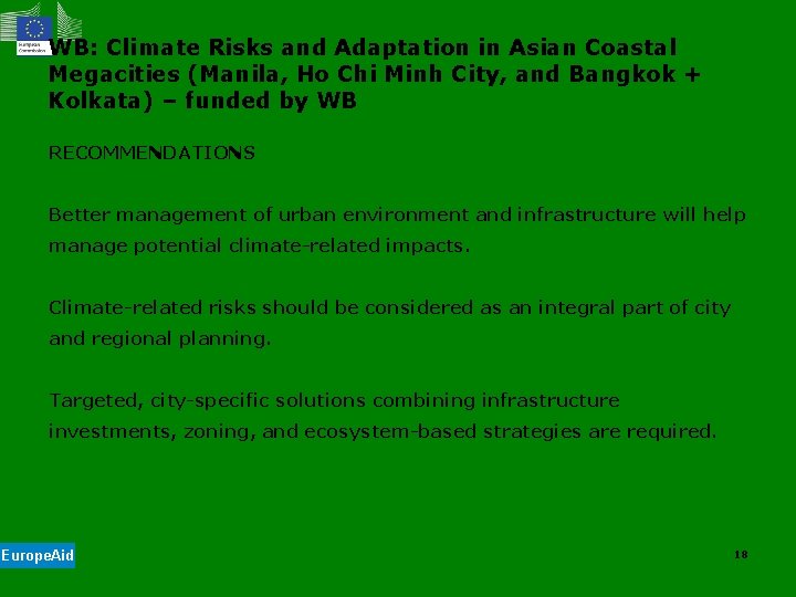 WB: Climate Risks and Adaptation in Asian Coastal Megacities (Manila, Ho Chi Minh City,