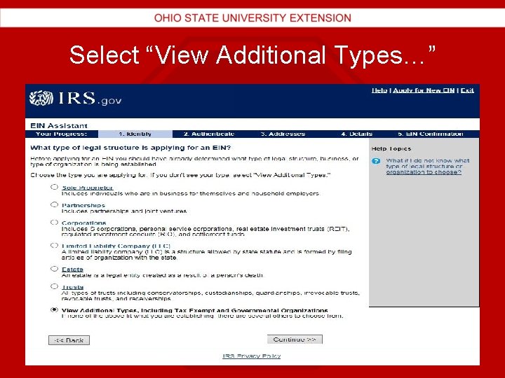 Select “View Additional Types…” 