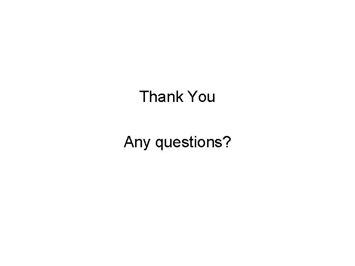 Thank You Any questions? 