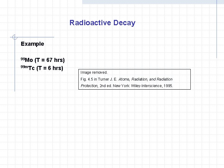 Radioactive Decay Example 99 Mo (T = 67 hrs) 99 m. Tc (T =