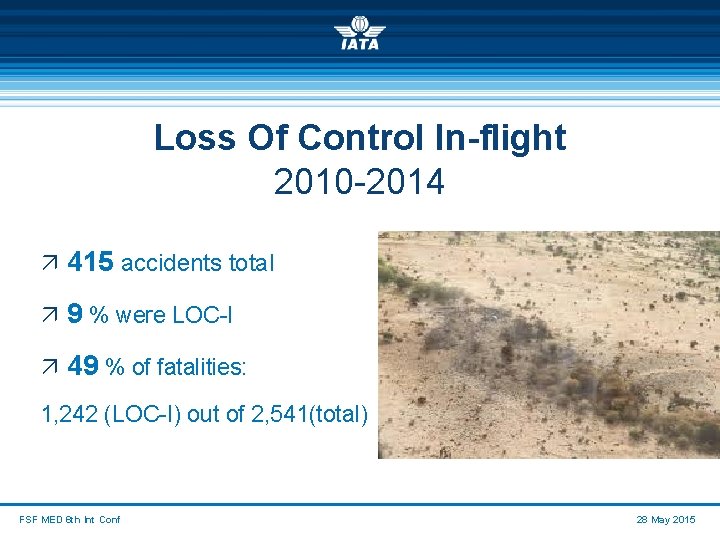 Loss Of Control In-flight 2010 -2014 ä 415 accidents total ä 9 % were